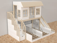 Bed Louis with loft play area (optional slide add on)