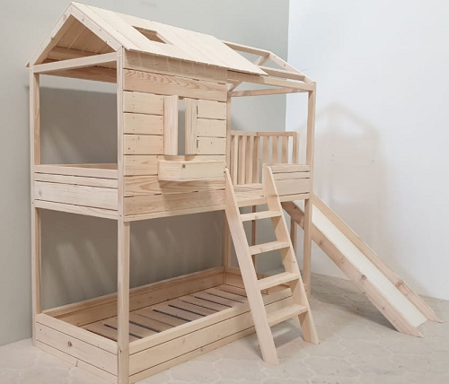 Cheap bunk beds with shop slide