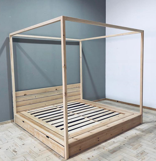 4 poster bed on sale with storage