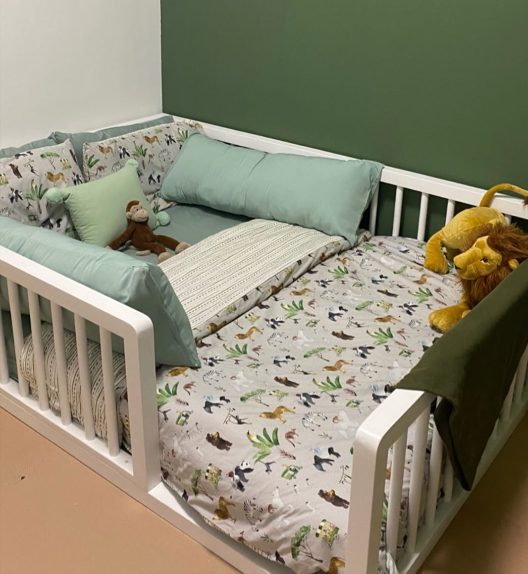 Floor bed with rails deals