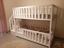 The Peyton Bunk Bed with storage stairs