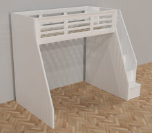 Loft Bed Amna with open shelves