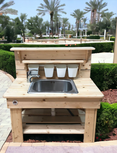 Bee Mud Kitchen with real life sink and faucet