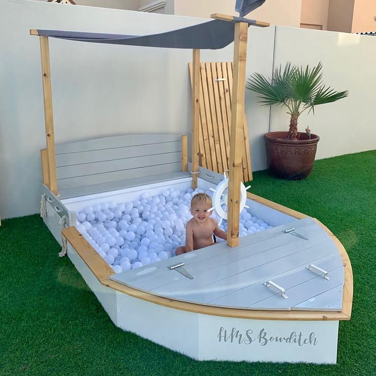 Ahoy boat sandpit - available in two sizes