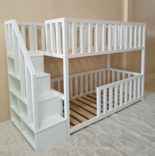 The Peyton Bunk Bed with storage stairs