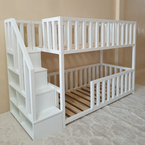 The Peyton Bunk Bed with storage stairs