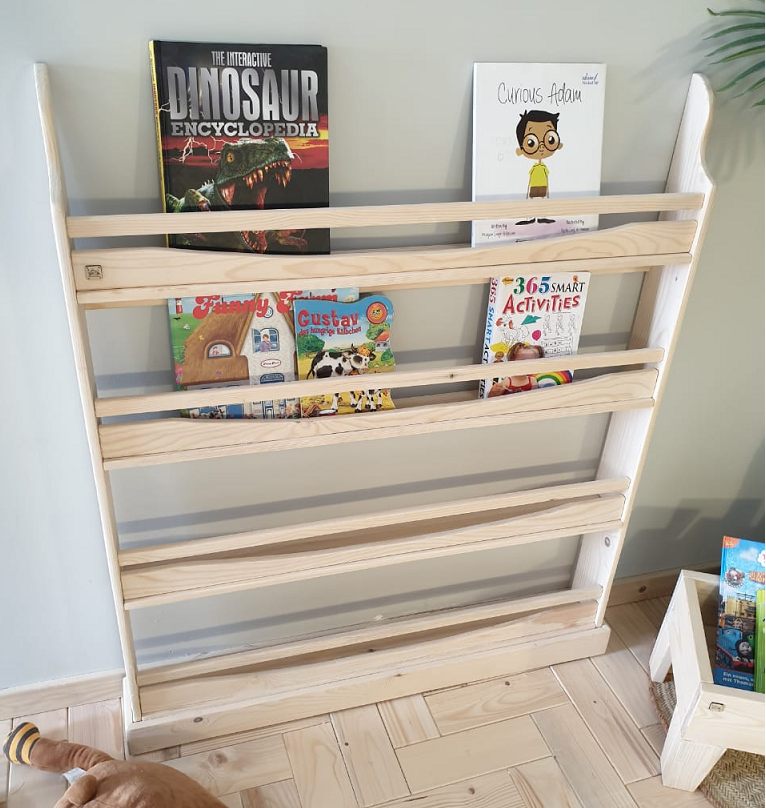 Wall mounted book online rack