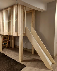 Loft play area with slide