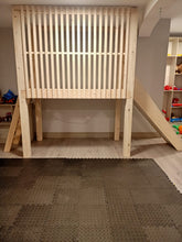Loft play area with slide