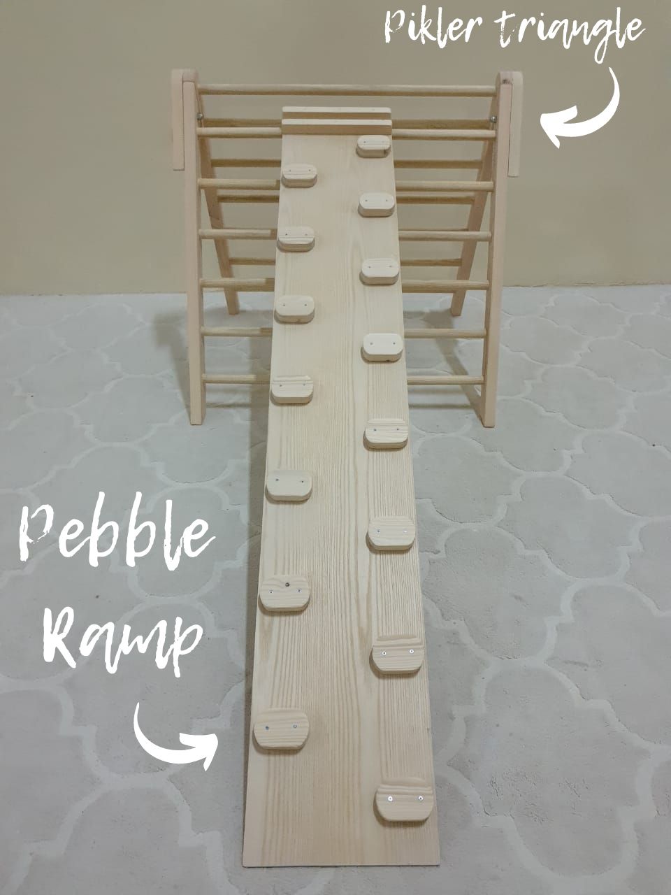 Pikler triangle add on: Pebble Ramp