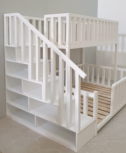 The Peyton Bunk Bed with storage stairs