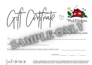 Gift Certificate/ Gift voucher