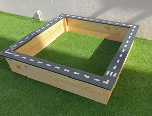 Sandpit with streets and lid
