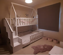 Maya house bunk bed with storage stairs