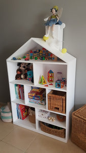 Dollhouse storage shelf