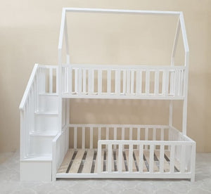 Maya house bunk bed with storage stairs