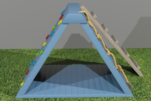 A frame climbing tent